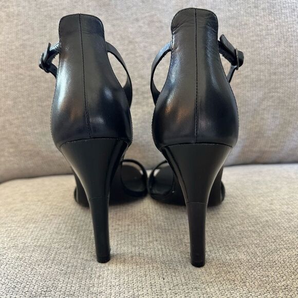 Sigerson Morrison Phoebe T Strap Heeled Sandals Stilettos Black Size 9.5 US - Picture 6 of 7
